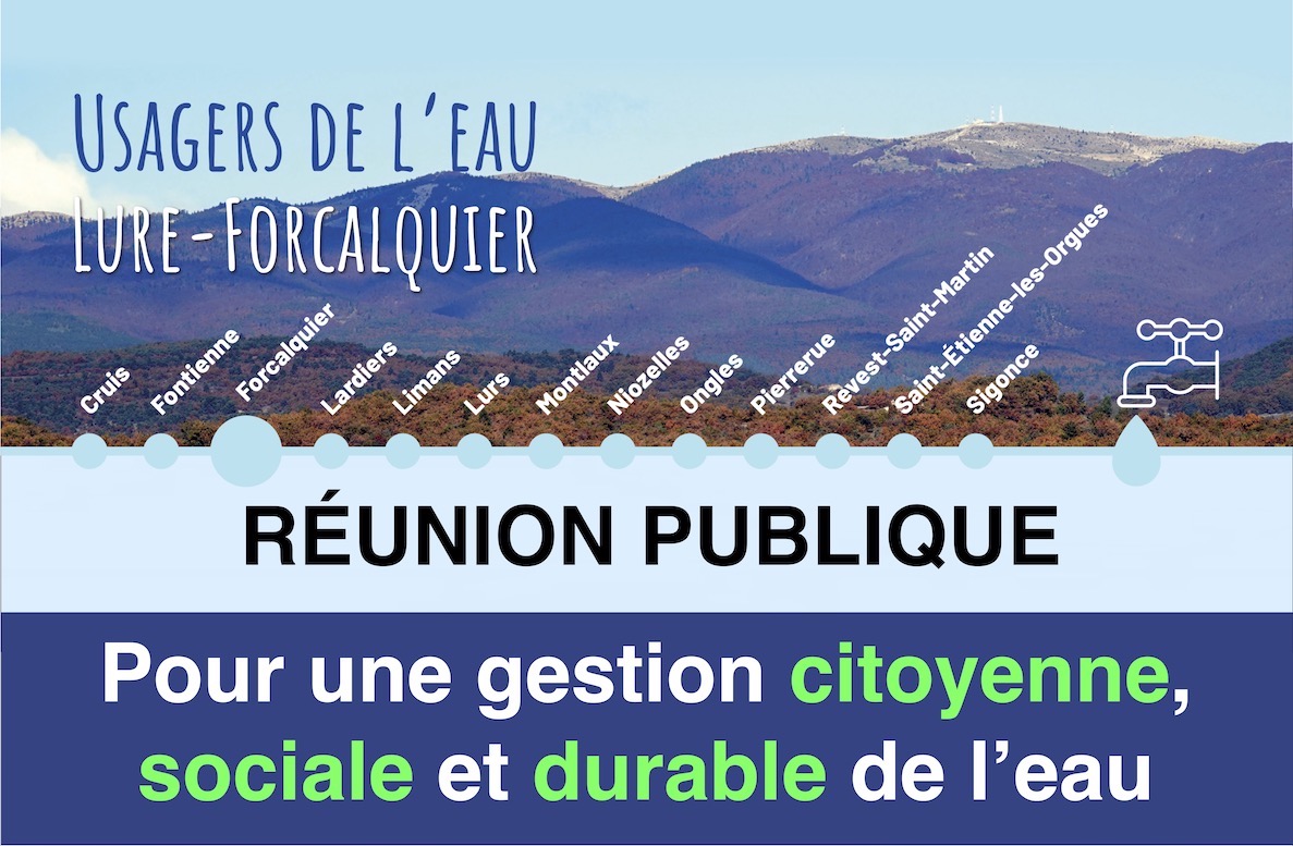 [info] Réunion publique sur l’eau !